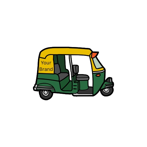 Auto rickshaw branding services in India for rural marketing by Fateh Rural Limited